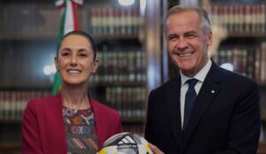 Mexican President Claudia Sheinbaum and Canadian Prime Minister Mark Carney